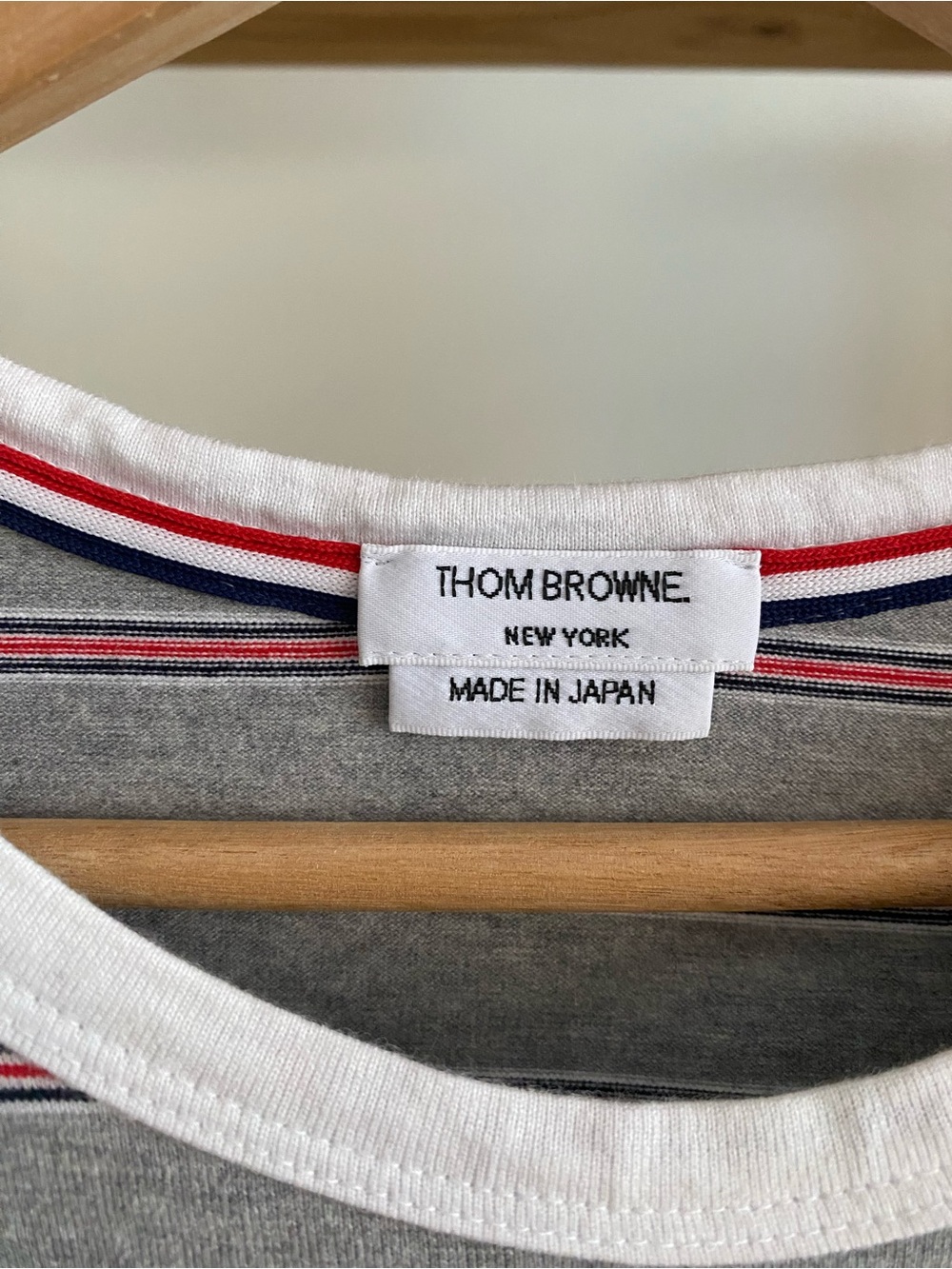 Thom Browne Striped Cotton-Jersey T-Shirt Gray Small - Picture 12 of 16